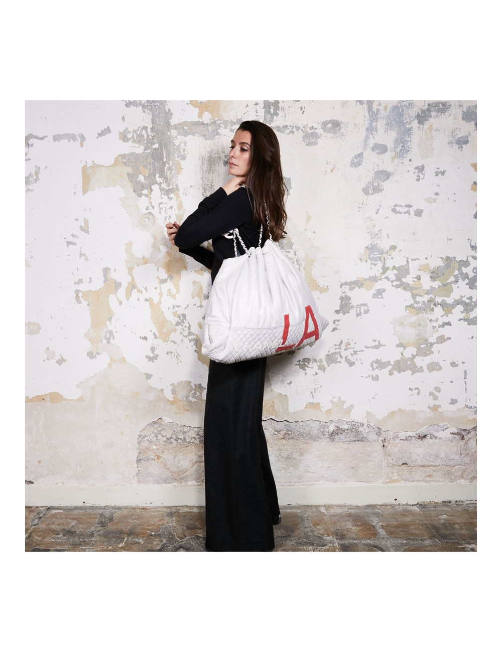 Grand cabas CHANEL "L A" beige