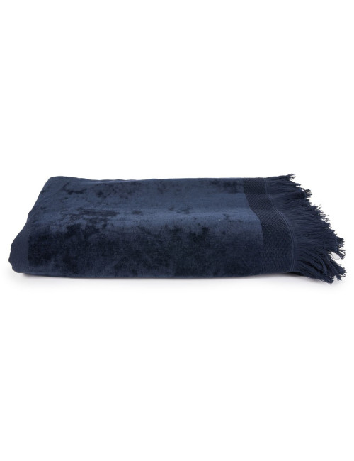 Serviette de plage CHANEL bleu marine logo CC