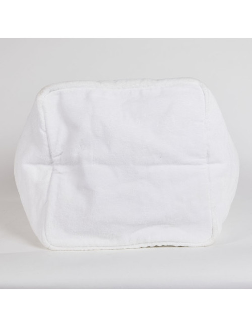Sac de plage CHANEL tissu éponge blanc