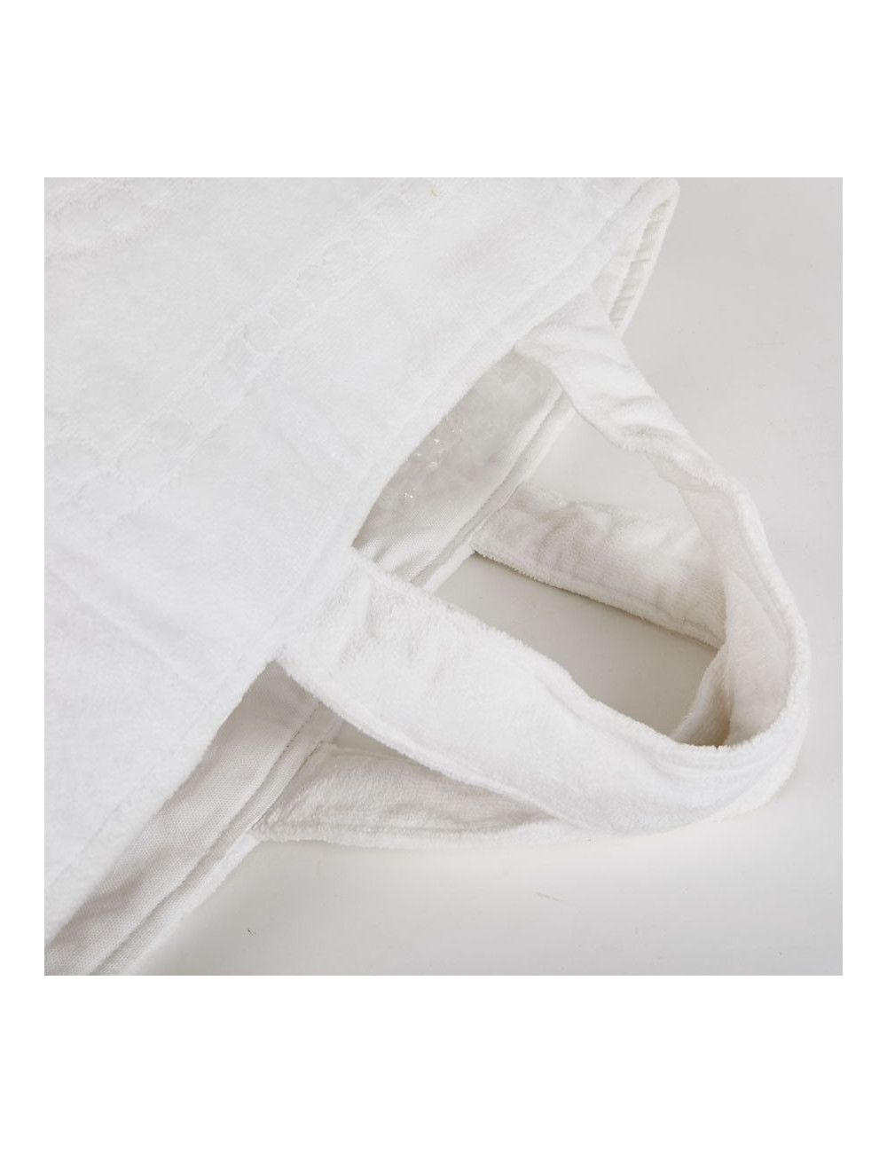 Sac de plage CHANEL tissu éponge blanc