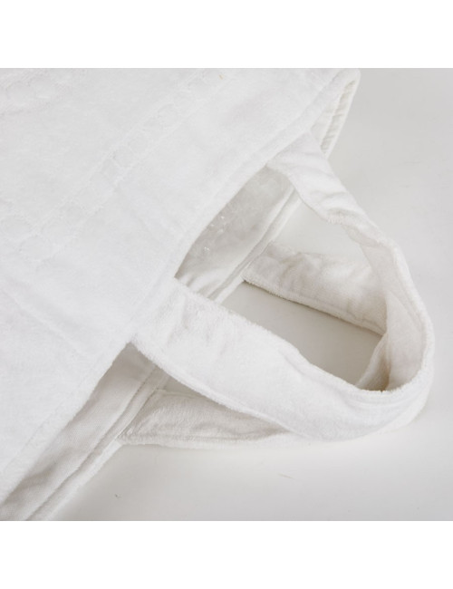 Sac de plage CHANEL tissu éponge blanc