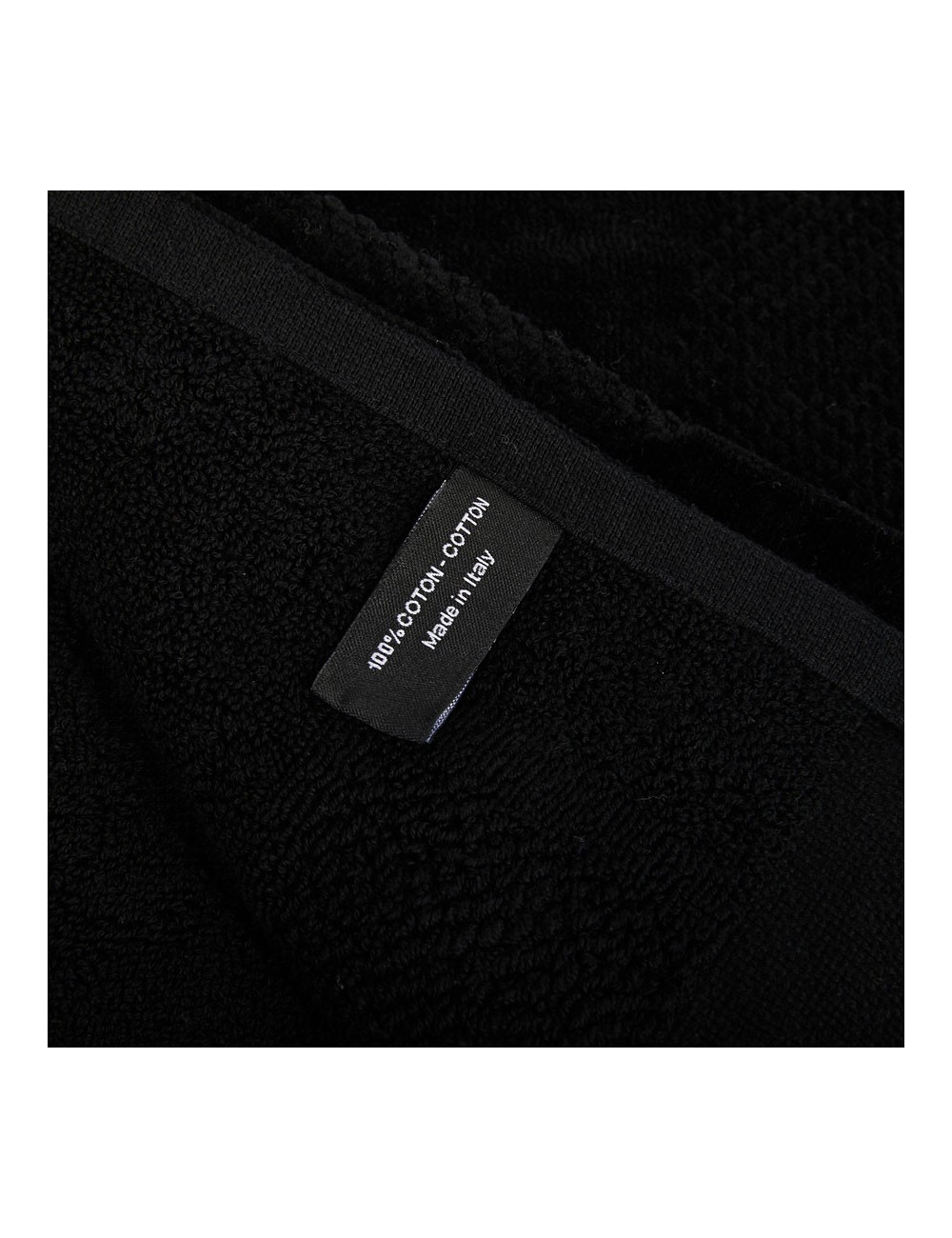 Serviette de plage CHANEL noire logo camélia CC