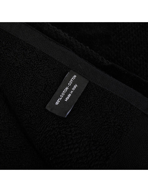 Serviette de plage CHANEL noire logo CC