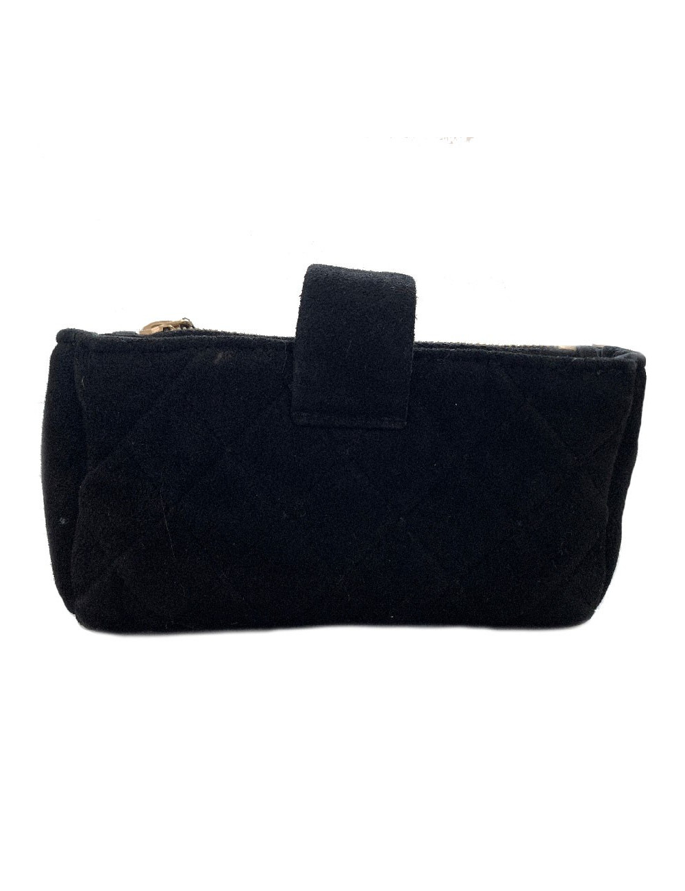 Porte monnaie CHANEL veau velours noir