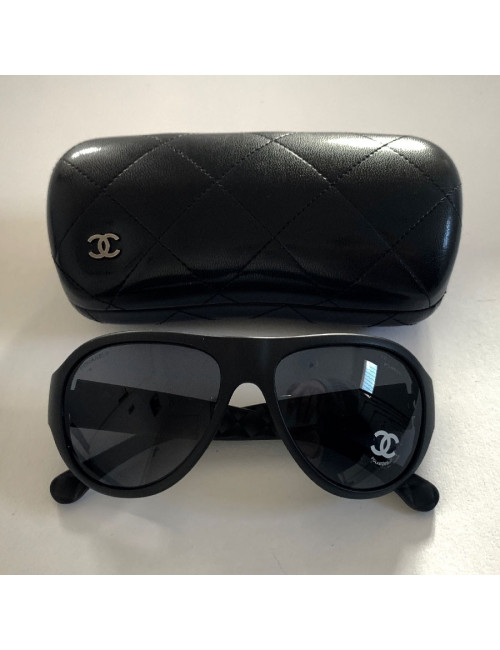 Solaires CHANEL noir mat