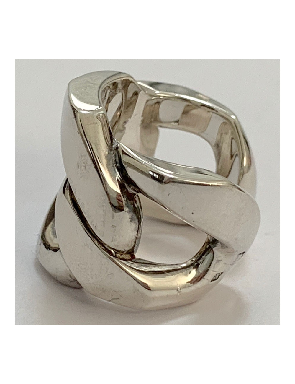  Bague t 52 HERMES Capture en argent massif