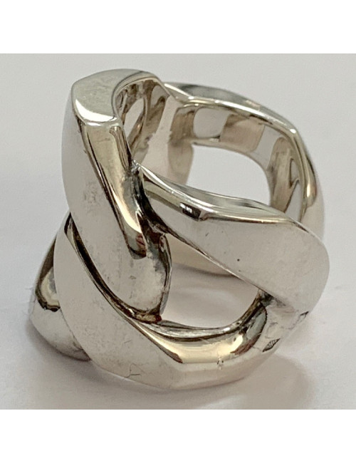  Bague t 52 HERMES Capture en argent massif