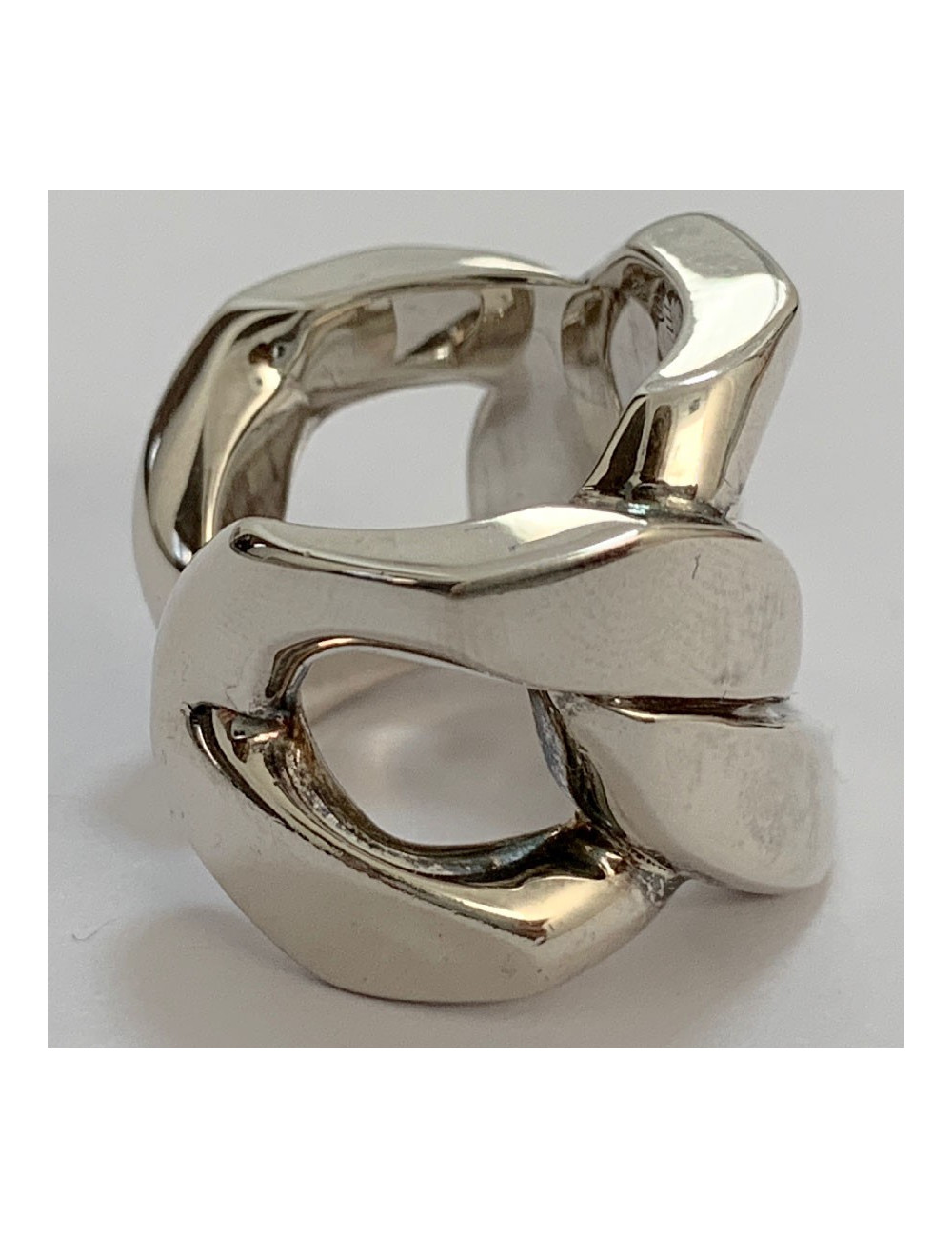  Bague t 52 HERMES Capture en argent massif