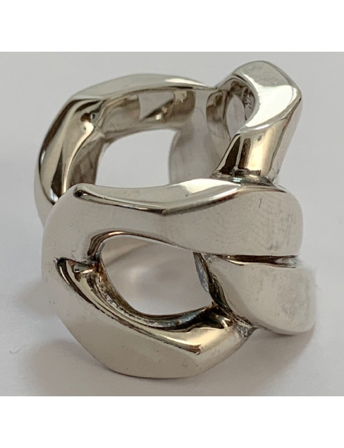  Bague t 52 HERMES Capture en argent massif
