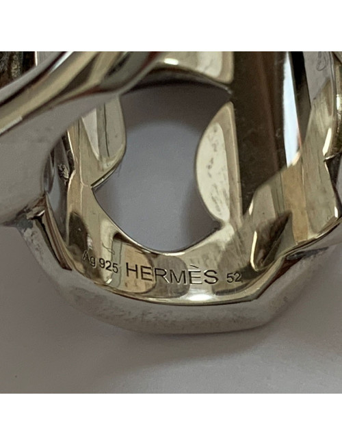  Bague t 52 HERMES Capture en argent massif