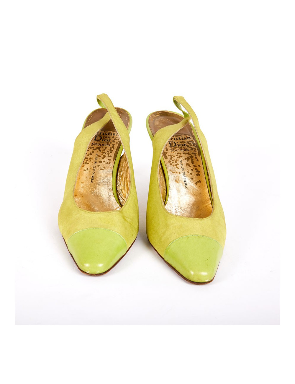 Escarpins Dior T40 soie vert