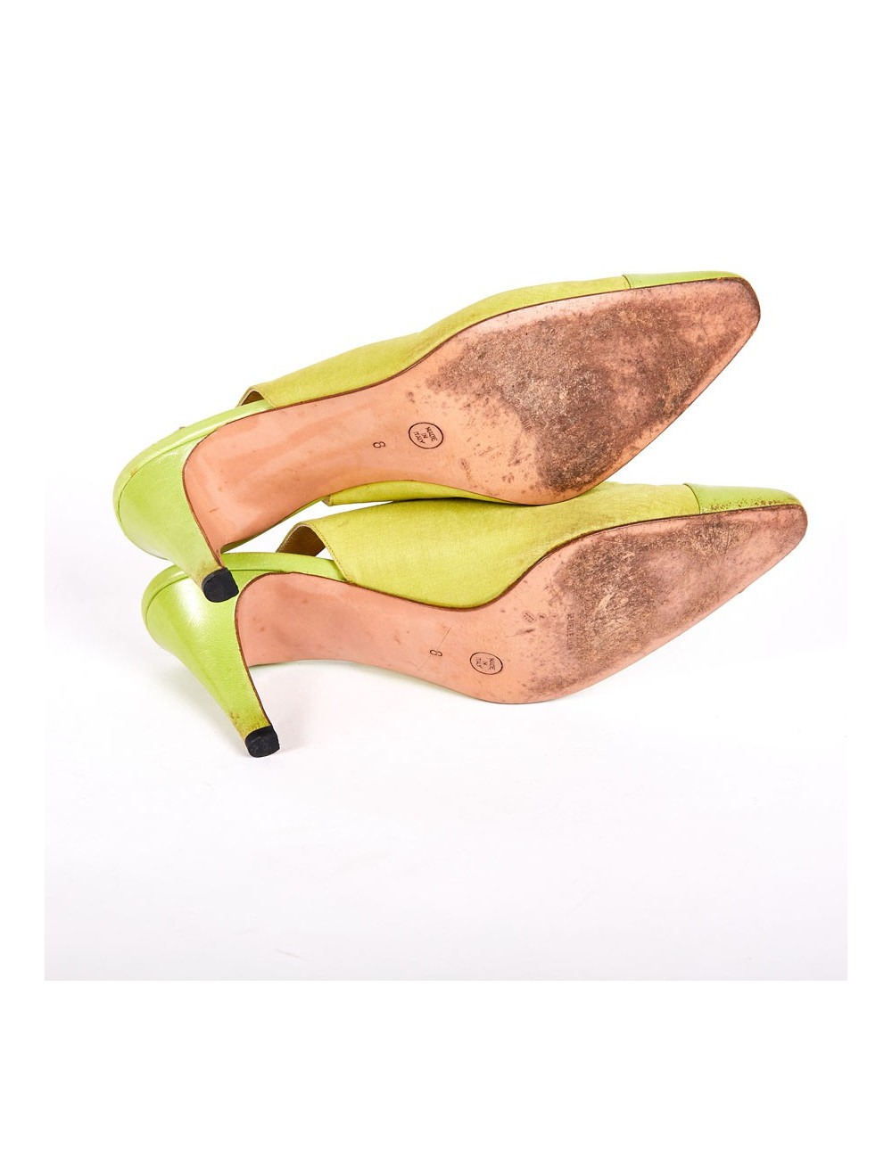 Escarpins Dior T40 soie vert