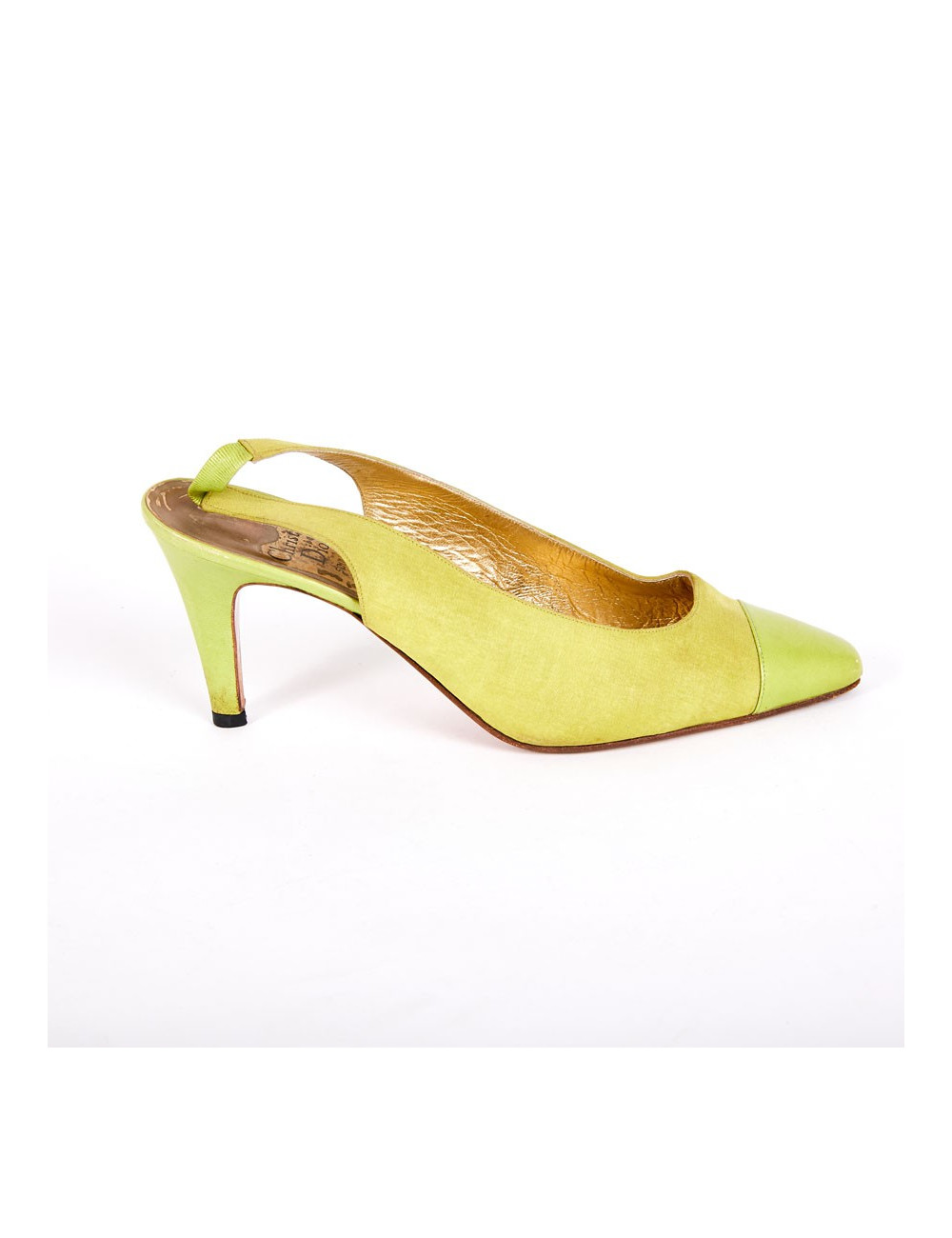 Escarpins Dior T40 soie vert