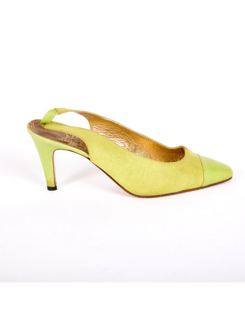 Escarpins Dior T40 soie vert