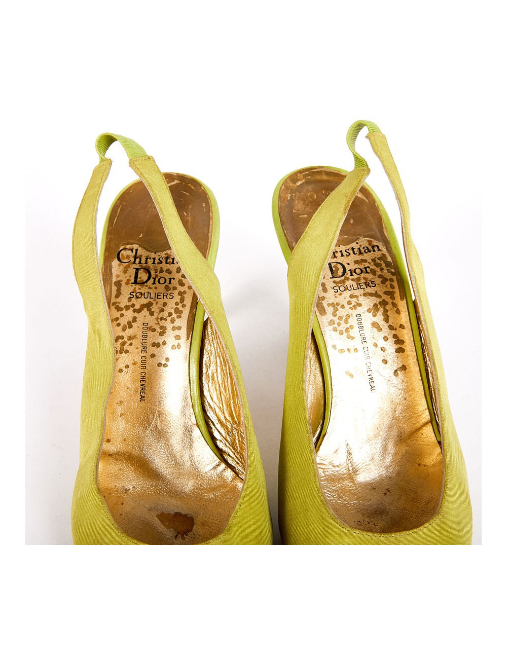 Escarpins Dior T40 en piqué de soie vert