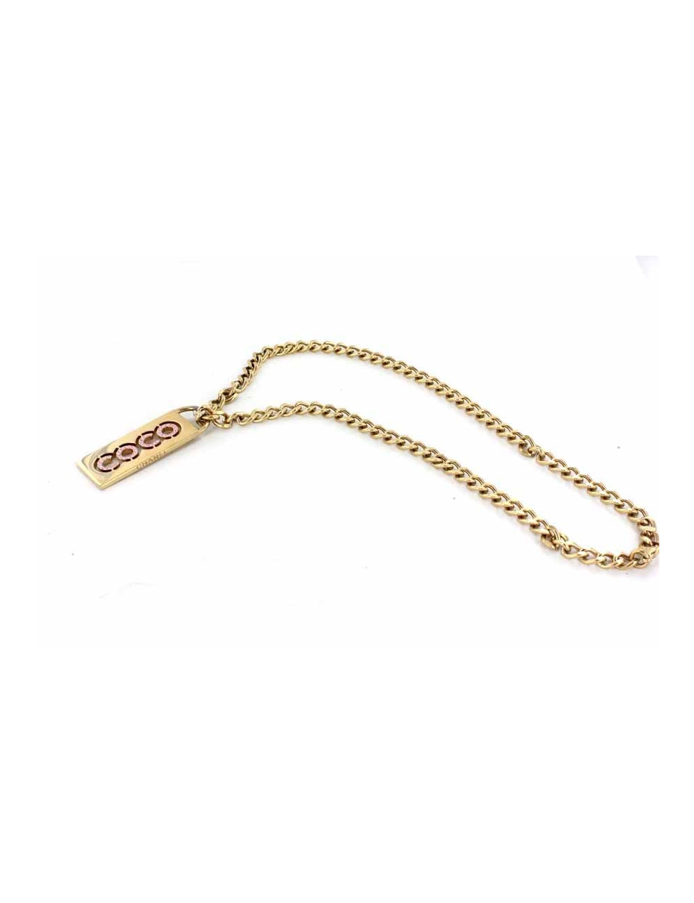 Collier CHANEL "COCO" en métal doré