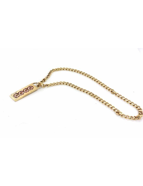 Collier CHANEL "COCO" en métal doré