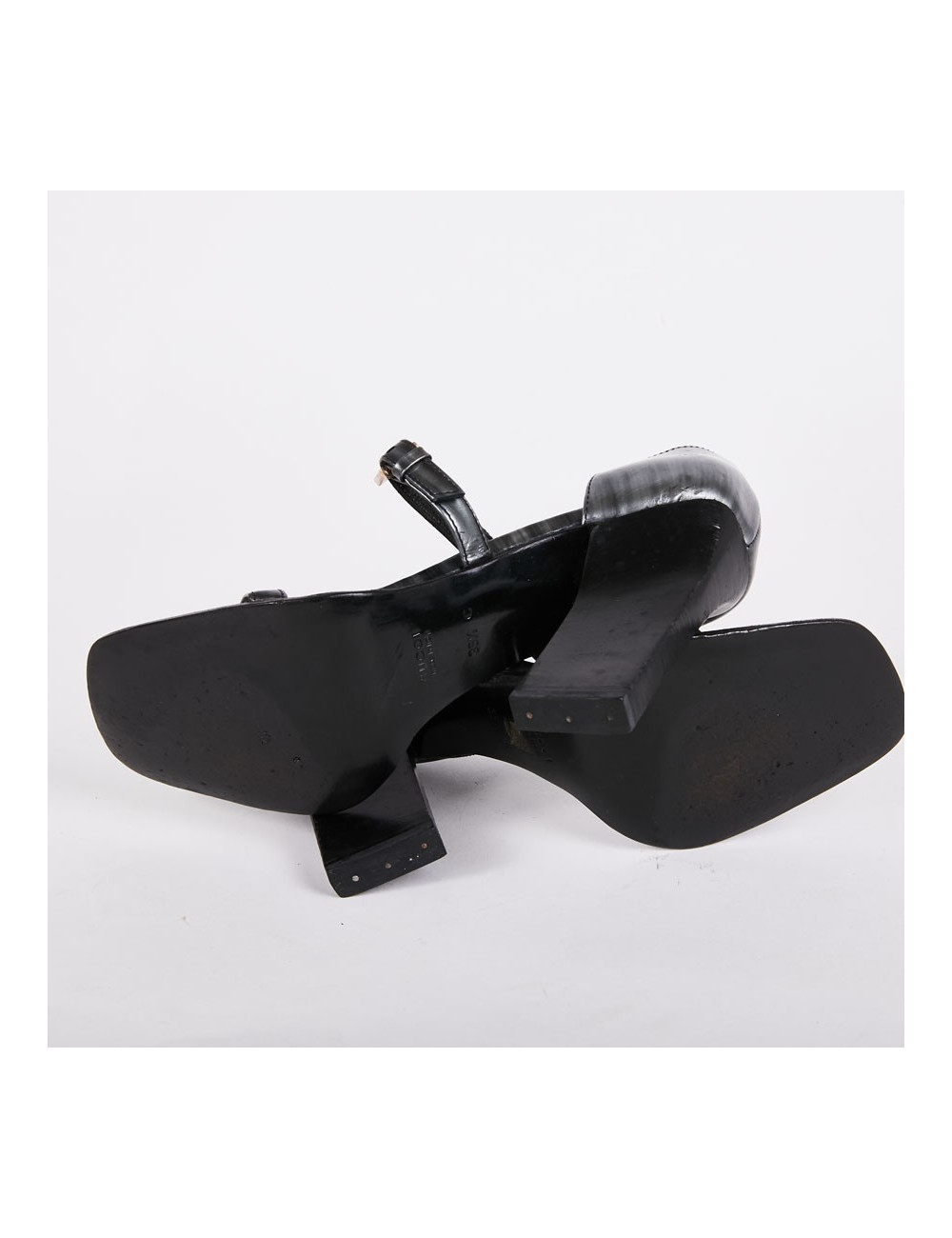 Sandales Hautes Gucci T35.5 gris métallisé