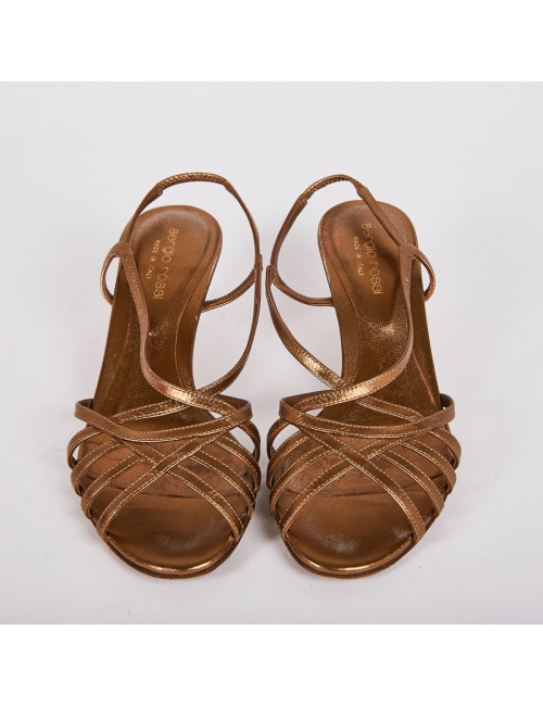Sandales à talons T35,5 Sergio Rossi doré 