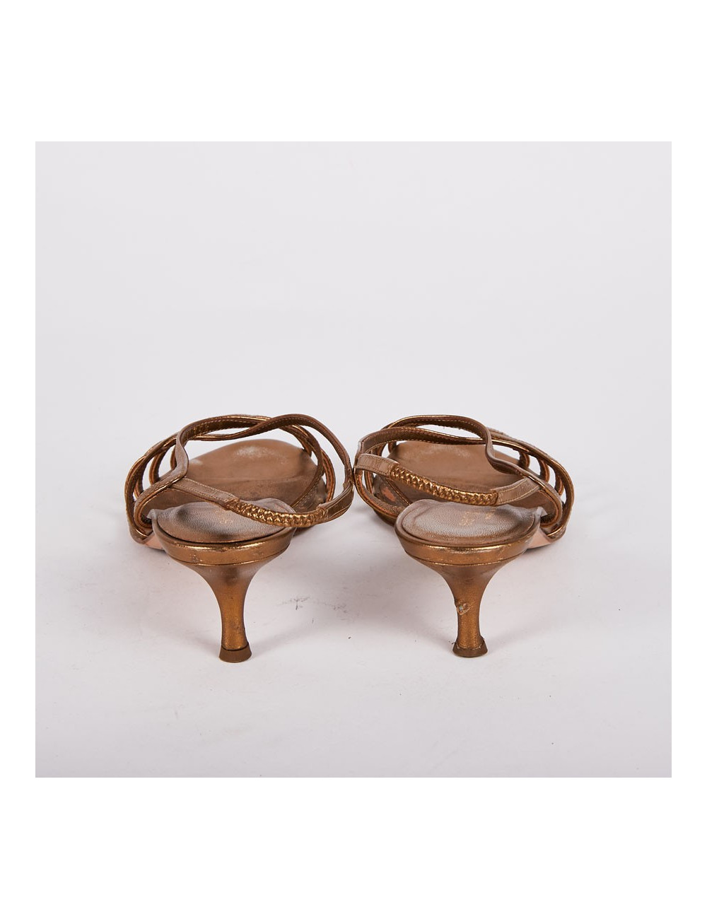 Sandales à talons T35,5 Sergio Rossi doré 