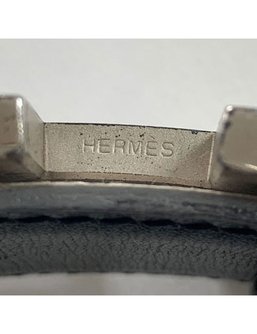 Ceinture H HERMES strié réversible