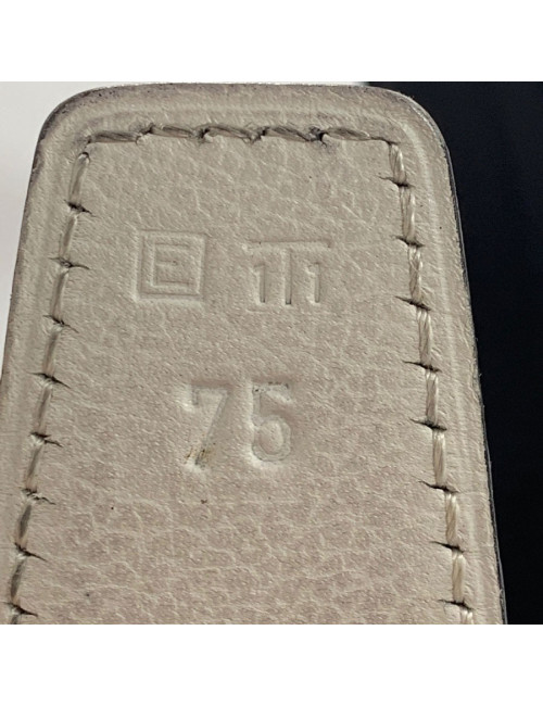 Ceinture H HERMES strié réversible