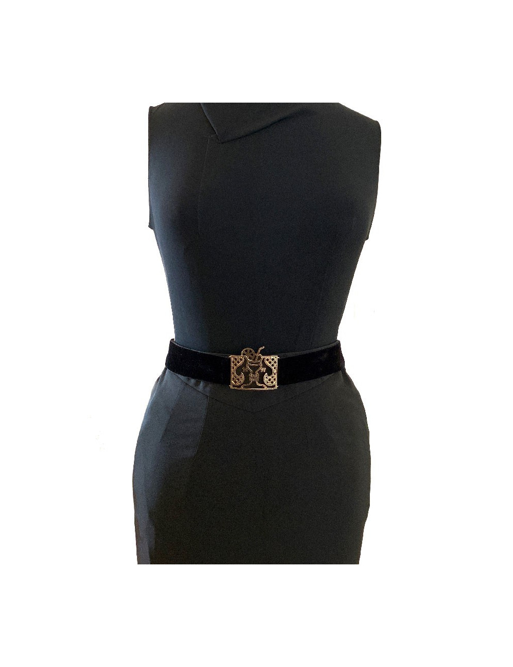 Ceinture CHANEL velours noir