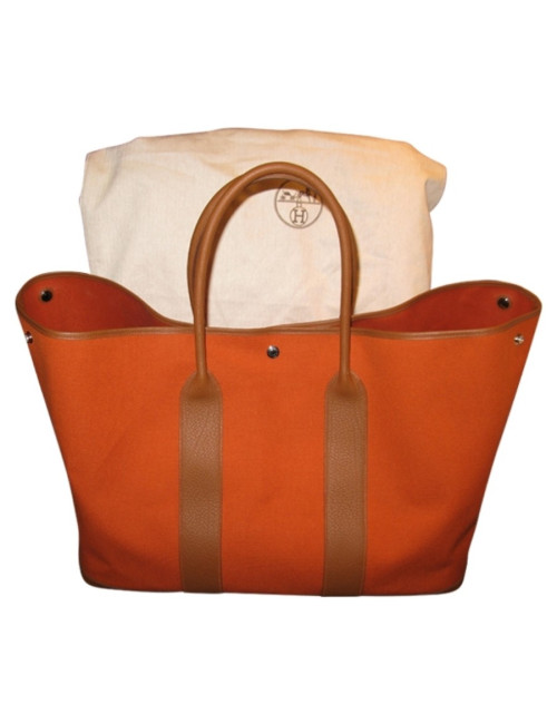 Garden party toile & cuir orange h HERMES
