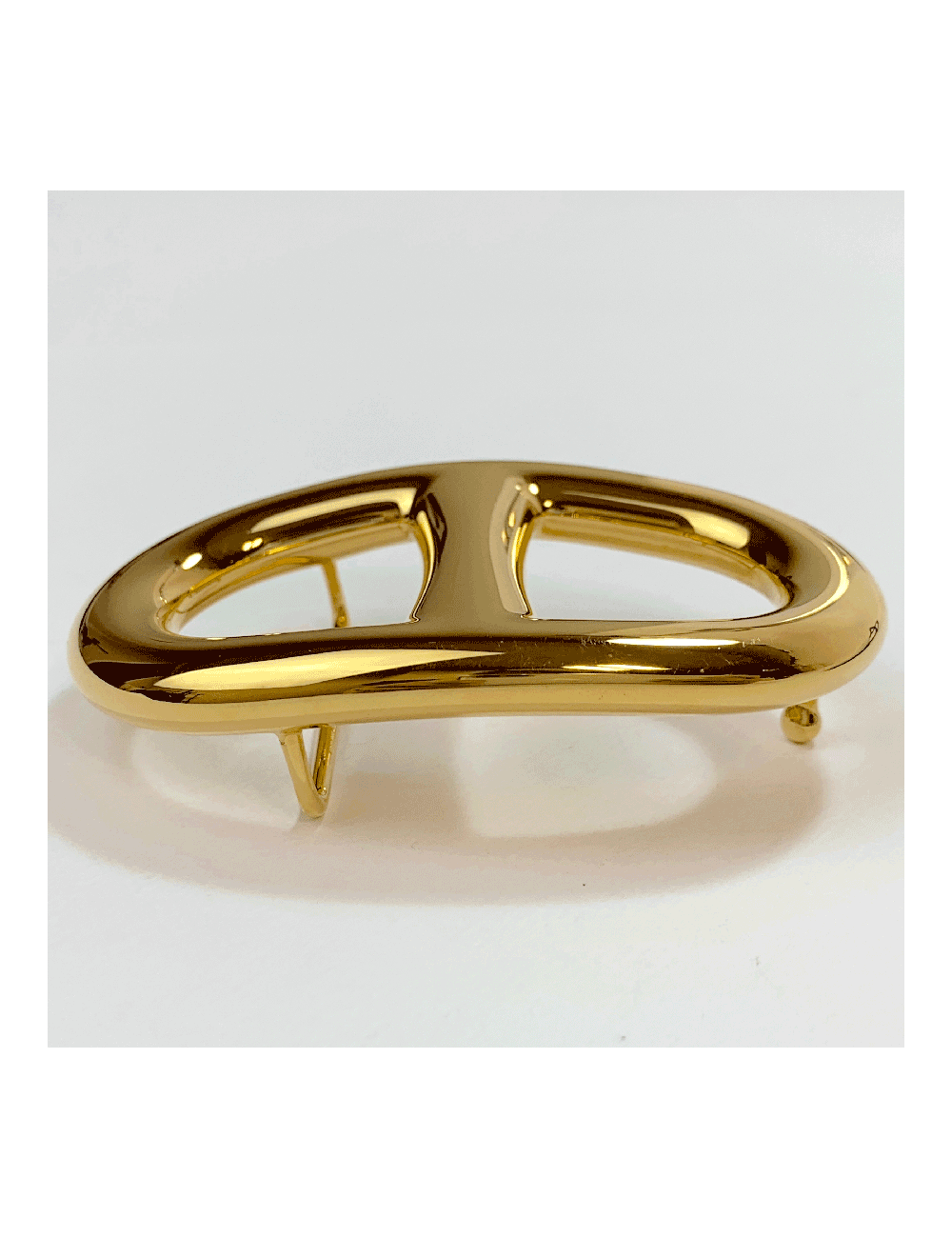 Boucle de ceinture HERMES chaîne d'ancre dorée