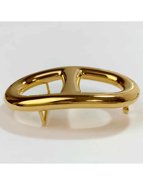 Boucle de ceinture HERMES chaîne d'ancre dorée