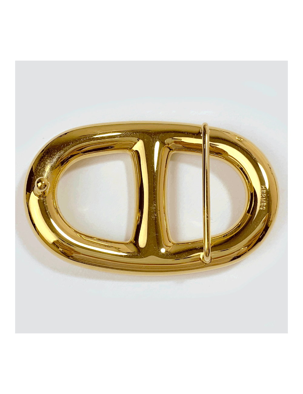 Boucle de ceinture HERMES chaîne d'ancre dorée