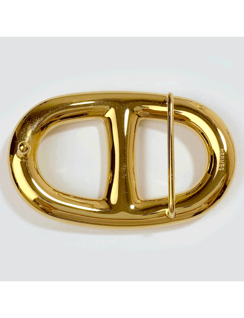 Boucle de ceinture HERMES chaîne d'ancre dorée