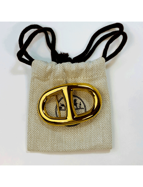 Boucle de ceinture HERMES chaîne d'ancre dorée