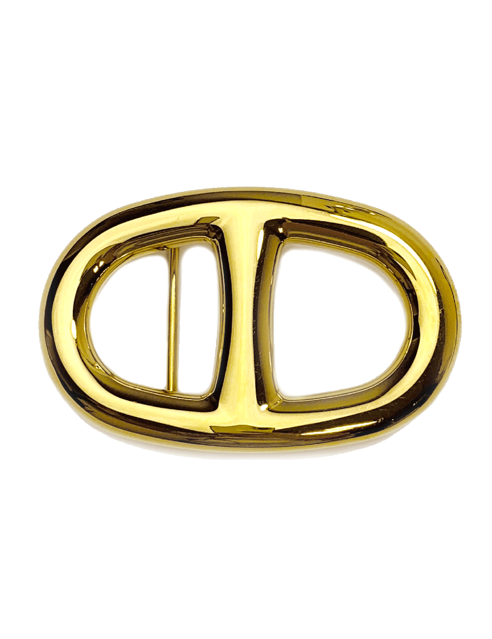 Boucle de ceinture HERMES chaîne d'ancre dorée