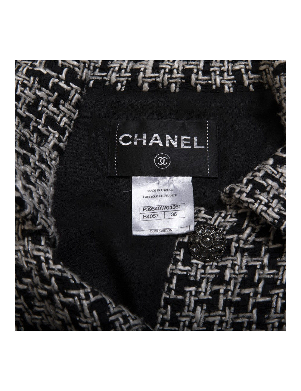 Manteau CHANEL T36 en tweed multicolore