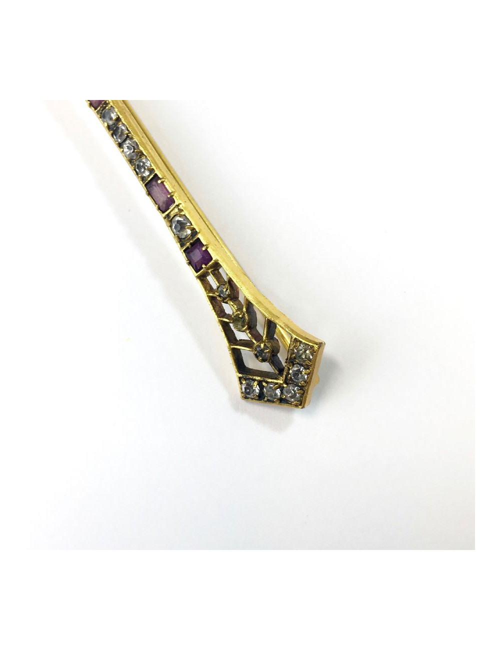 Barrette de cravate ou broche non signée