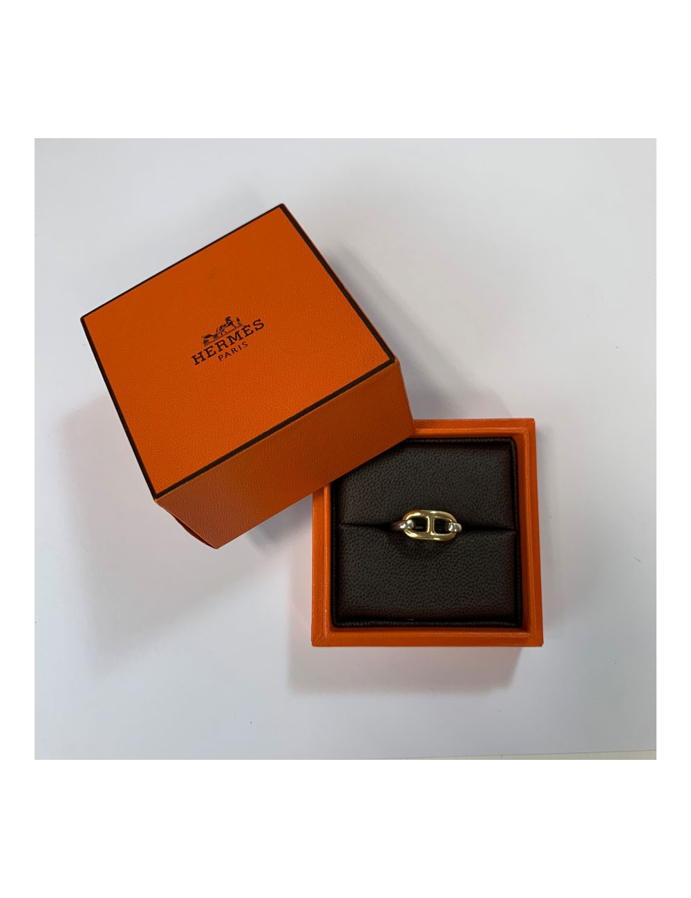 Bague HERMES or et argent
