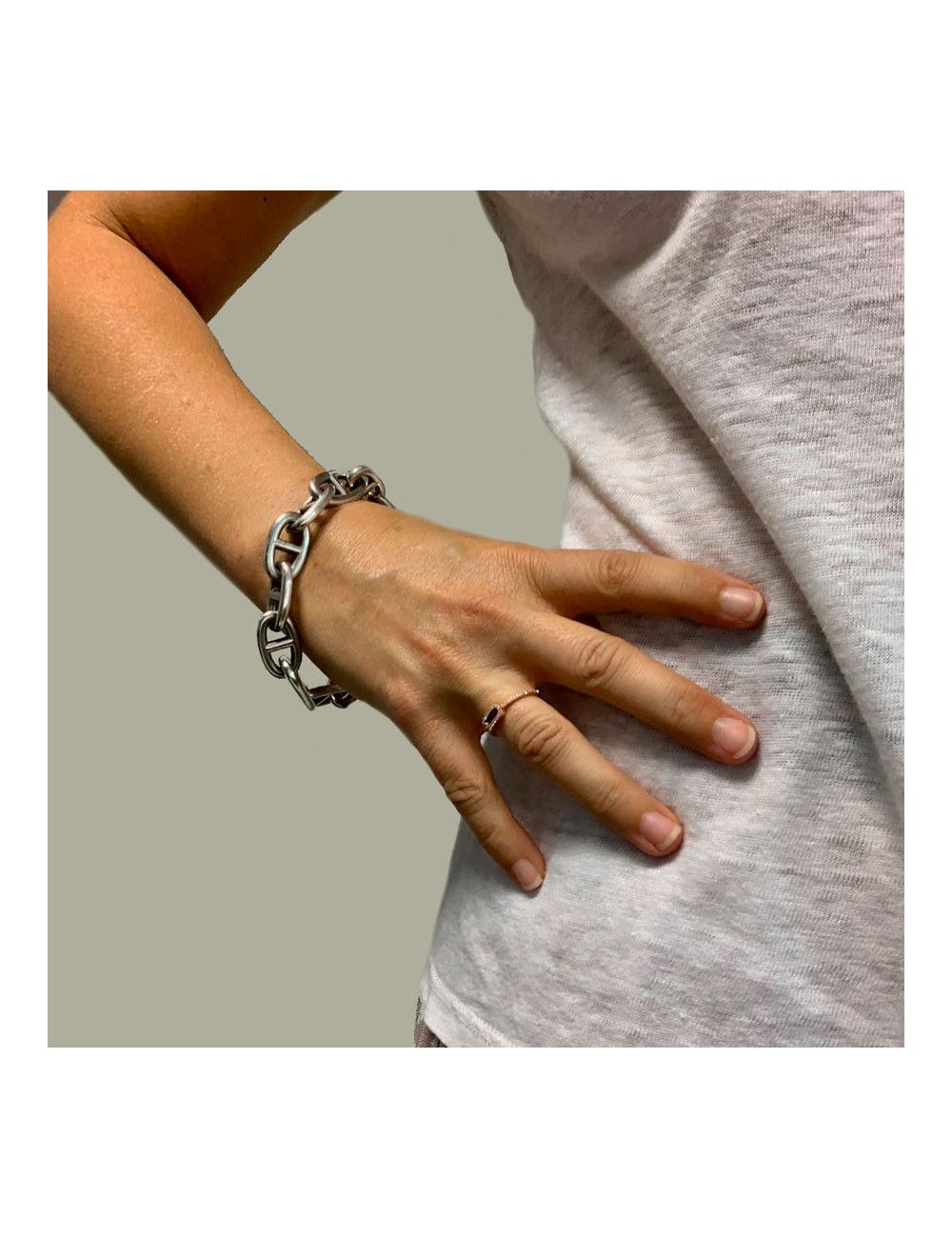 Bracelet HERMES GM chaine d'ancre 925/1000 