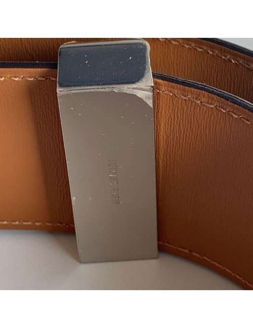 Ceinture HERMES collier de chien étoupe en cuir epsom