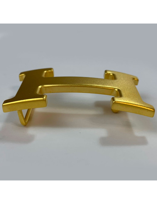 Boucles de ceinture HERMES dorée mat