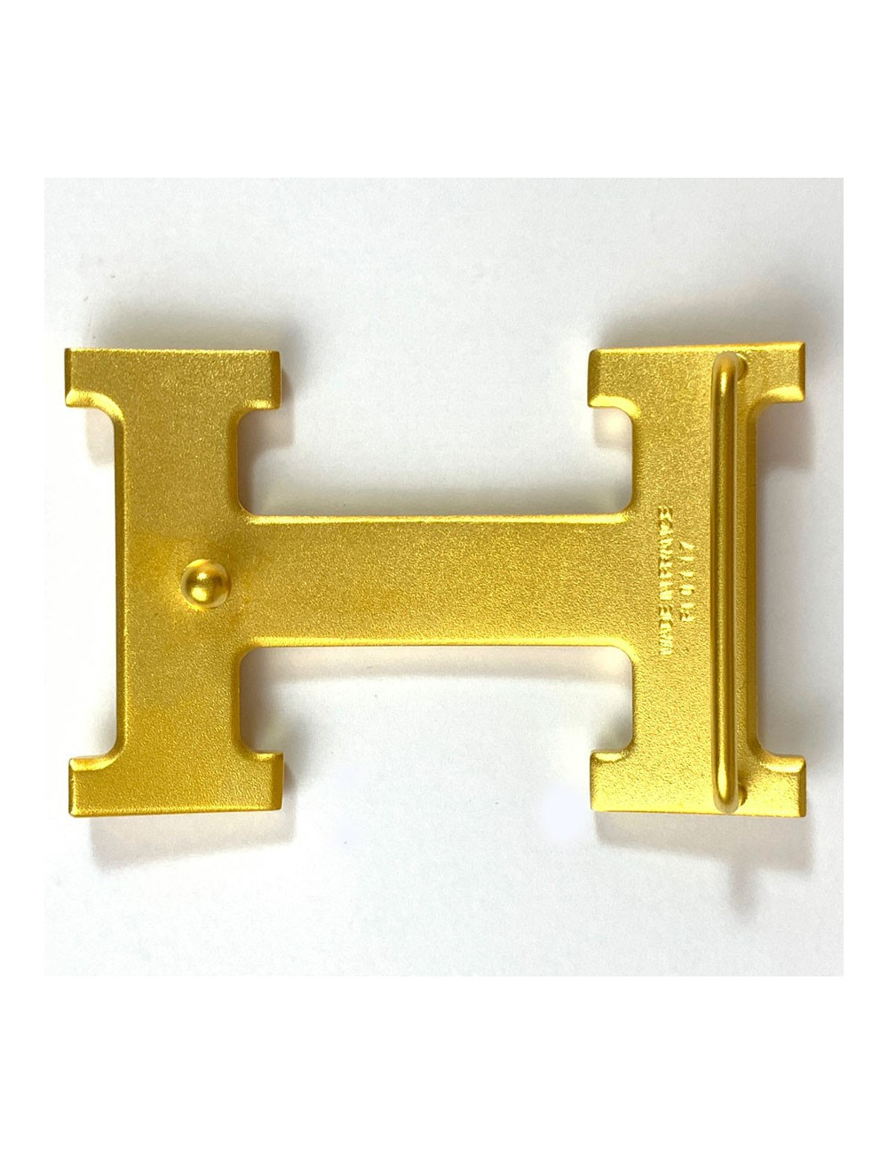 Boucles de ceinture HERMES dorée mat