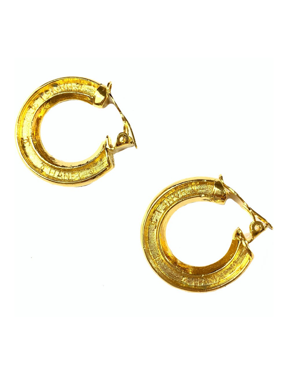 Clip CHANEL créoles dorées vintage