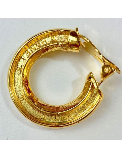 Boucles d'oreille clips CHANEL créoles Vintage