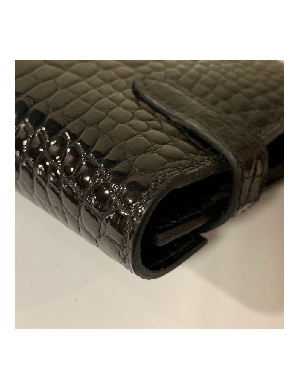 Portefeuille kelly HERMES alligator noir