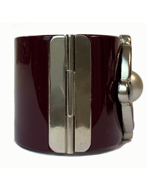 Manchette CHANEL plexiglass violet et perle