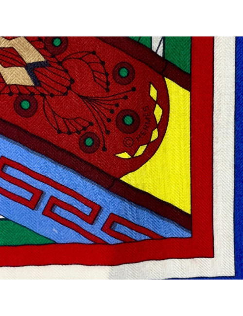 Châle HERMES cachemire et soie