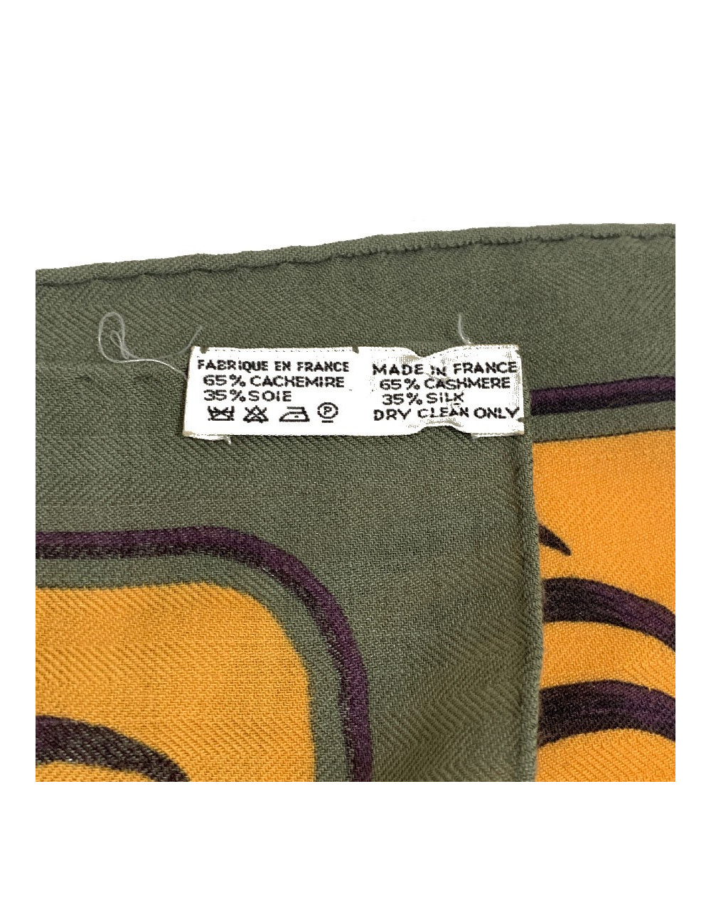 Petit carré HERMES Le tigre royal en cachemire et soie