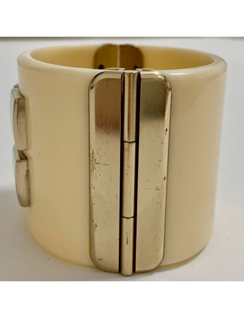 Manchette CHANEL pvc ivoire