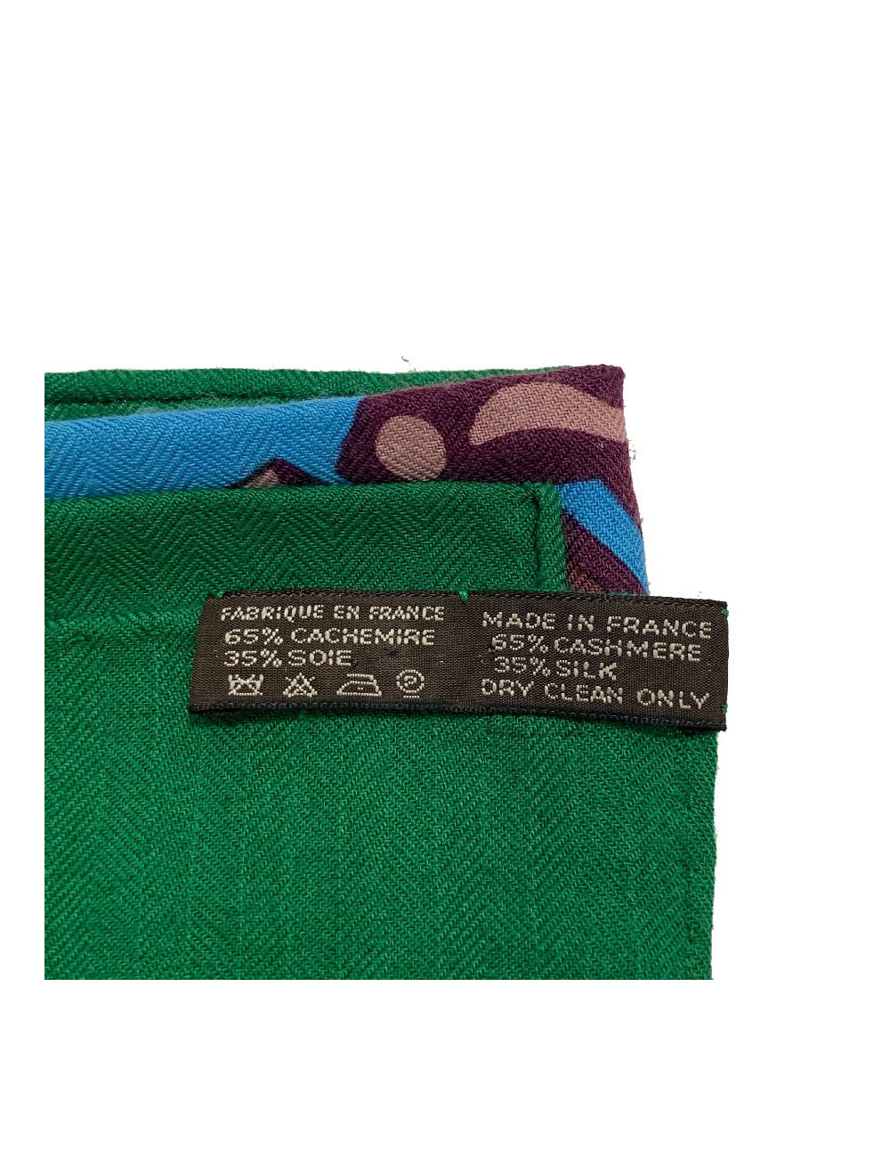 Foulard HERMES vert et orange