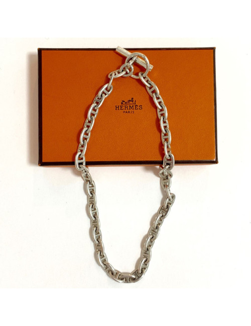 Collier HERMES chaine d'ancre argent massif